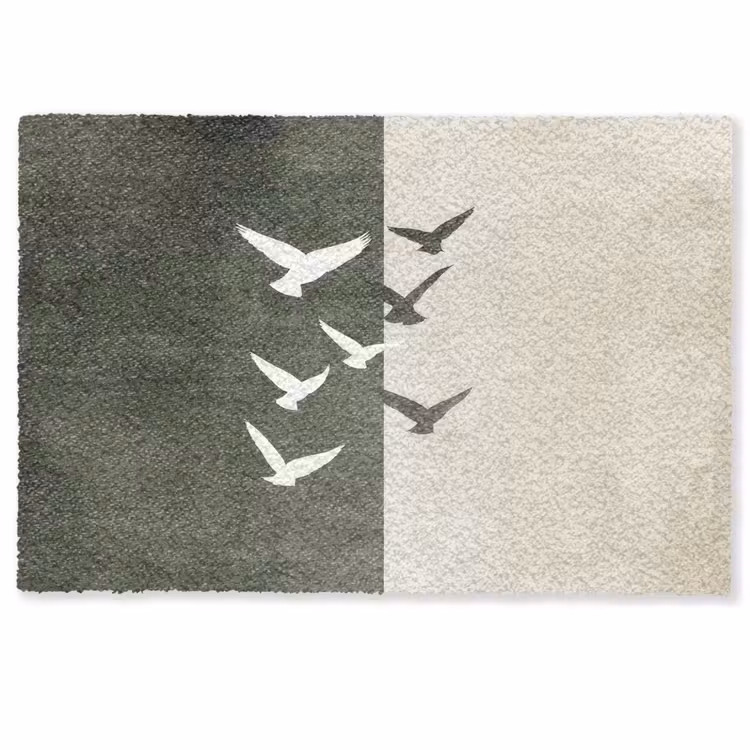 Japandi - Vogel - Groen Deurmat klein -zkaufland3d