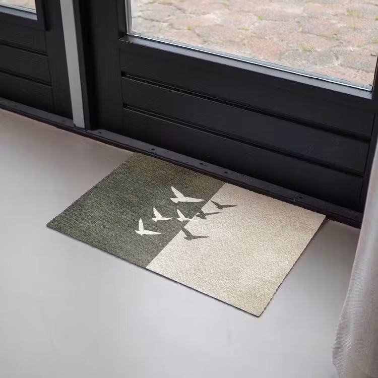 Japandi - Vogel - Groen Deurmat klein -sfeer2