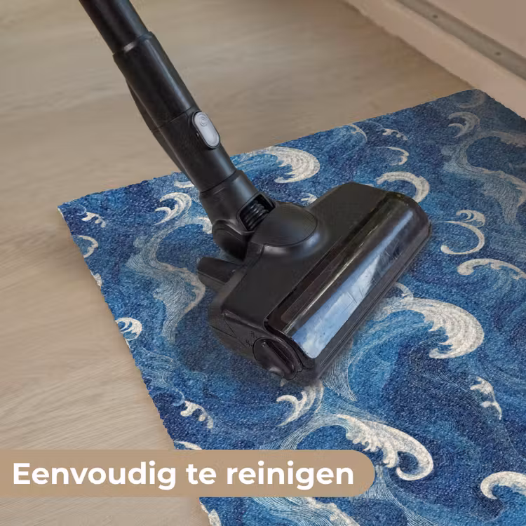 Japans - Oceaan - Golven - Blauw Deurmat klein 898 -reinigen_NL