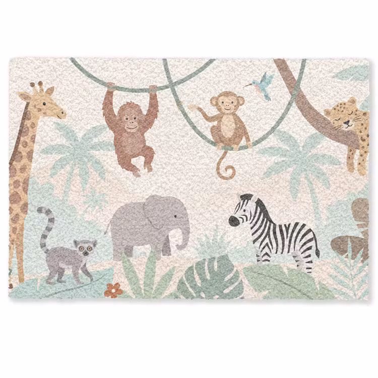 Jungle - Dieren - Groen Deurmat klein -zkaufland3d