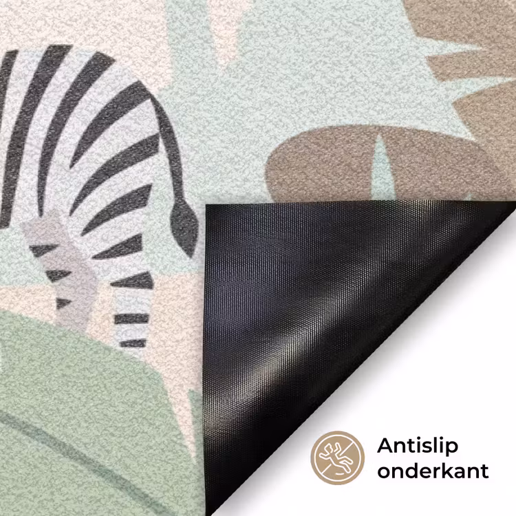 Jungle - Dieren - Groen Deurmat klein -antislip_NL