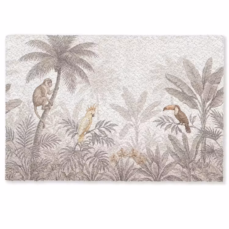 Jungle - Dieren - Palmbomen Deurmat klein -zkaufland3d