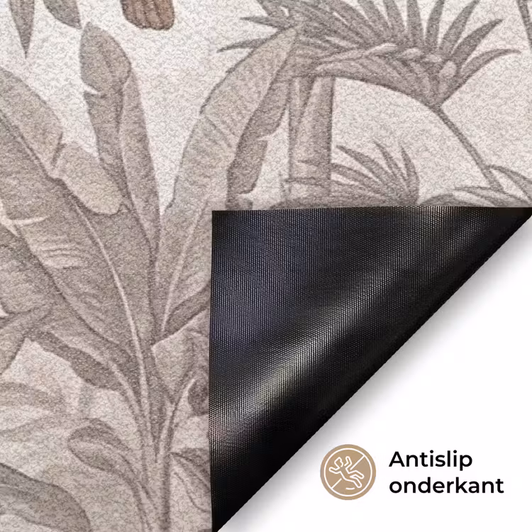 Jungle - Dieren - Palmbomen Deurmat klein -antislip_NL