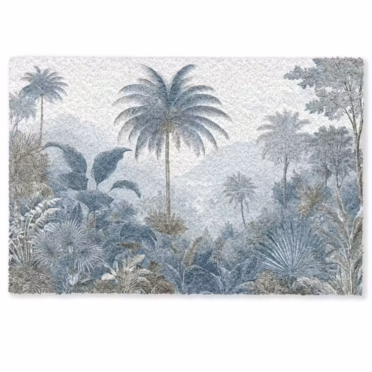Jungle - Modern - Blauw - Groen Deurmat klein -zkaufland3d
