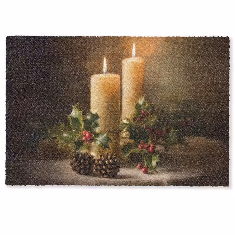 Kaarslicht - Kerst - Veelkleurig Deurmat klein -zkaufland3d