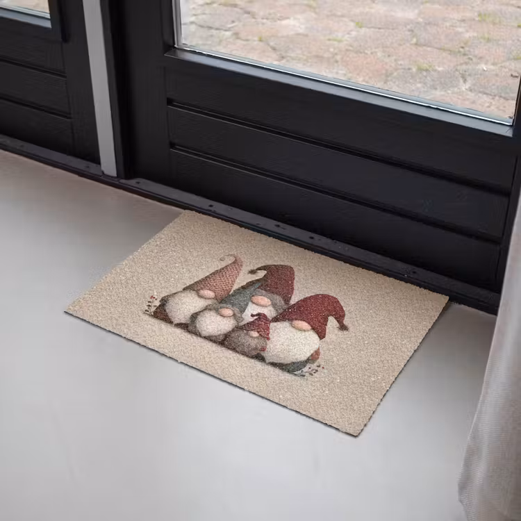 Kabouters - Kerst - Sneeuw - Puntmutsen Deurmat klein -sfeer2