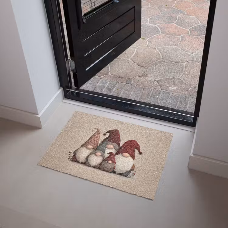 Kabouters - Kerst - Sneeuw - Puntmutsen Deurmat klein -sfeer5