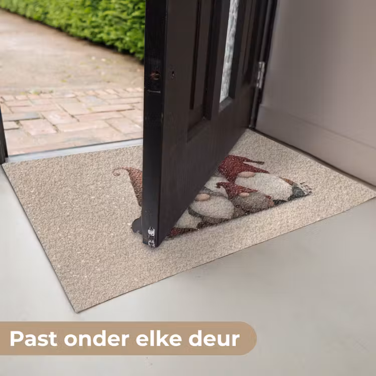 Kabouters - Kerst - Sneeuw - Puntmutsen Deurmat klein -USP_NL