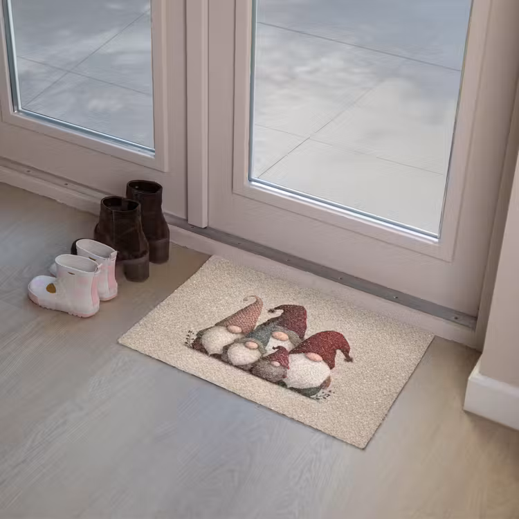 Kabouters - Kerst - Sneeuw - Puntmutsen Deurmat klein -sfeer3