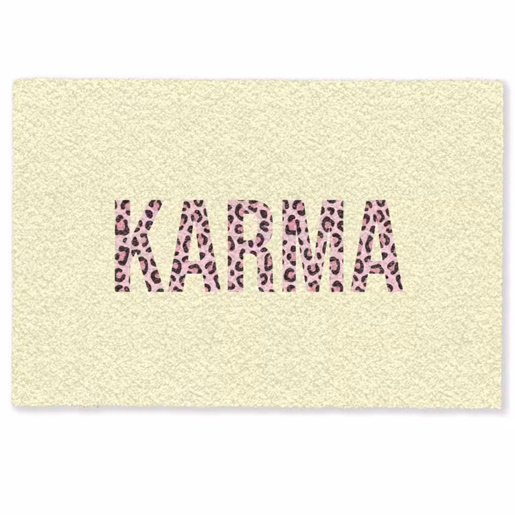 Karma - Luipaardprint - Geel Deurmat klein -zkaufland3d