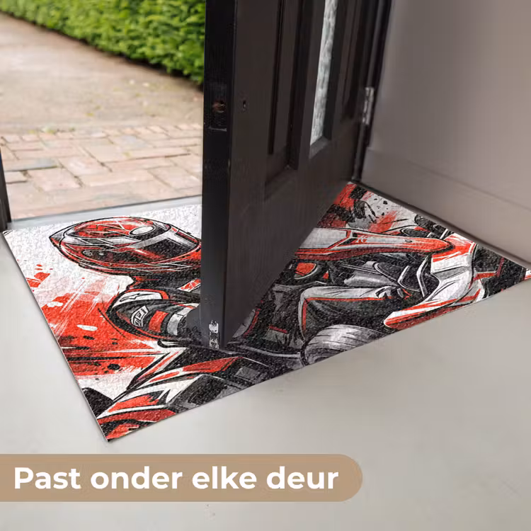 Kart - Coureur - Snelheid - Rood Deurmat klein -USP_NL