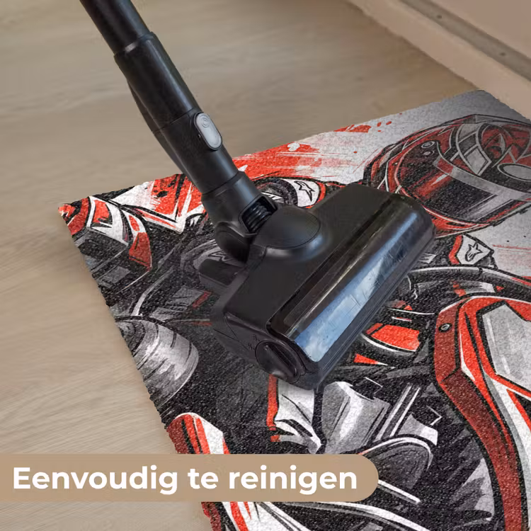 Kart - Coureur - Snelheid - Rood Deurmat klein -reinigen_NL