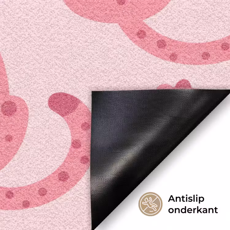 Kat - Gevlekt - Dieren - Patroon - Roze Deurmat klein -antislip_NL