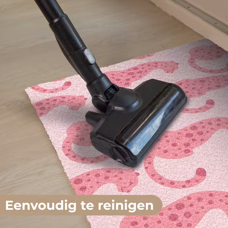 Kat - Gevlekt - Dieren - Patroon - Roze Deurmat klein -reinigen_NL