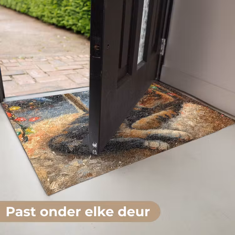 Kat - Kerst - Winter - Dier Deurmat klein -USP_NL