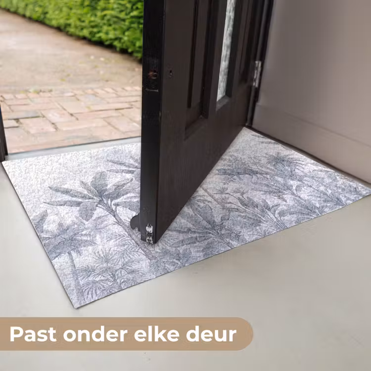 Kat - Tropisch bos - Modern - Grijs Deurmat klein -USP_NL