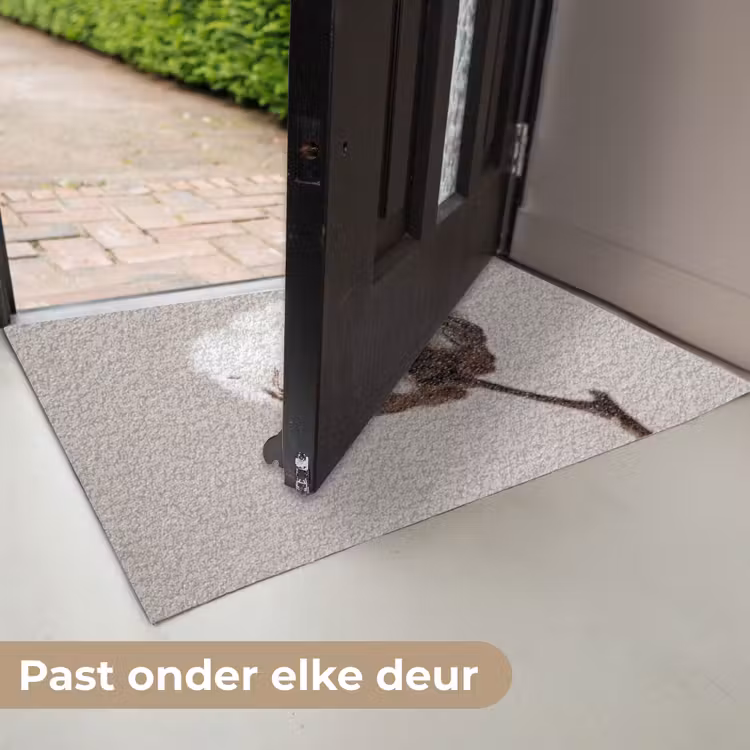 Katoenbol - Minimalistisch - Wit Deurmat klein -USP_NL