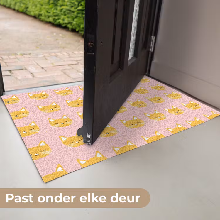 Katten - Patroon - Roze Deurmat klein 898 -USP_NL