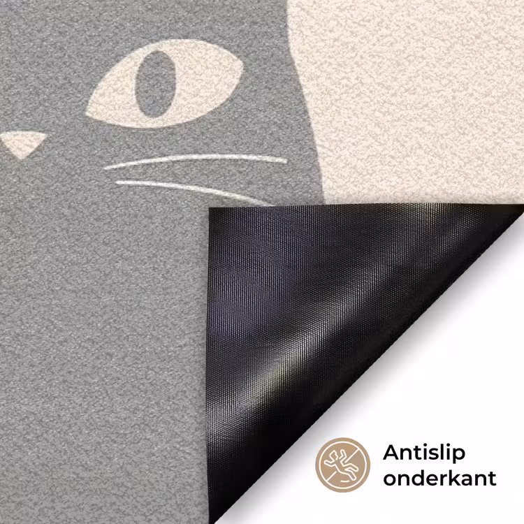 Katten - Quote - Grijs - Beige Deurmat klein -antislip_NL