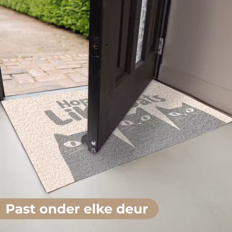 Katten - Quote - Grijs - Beige Deurmat klein -USP_NL