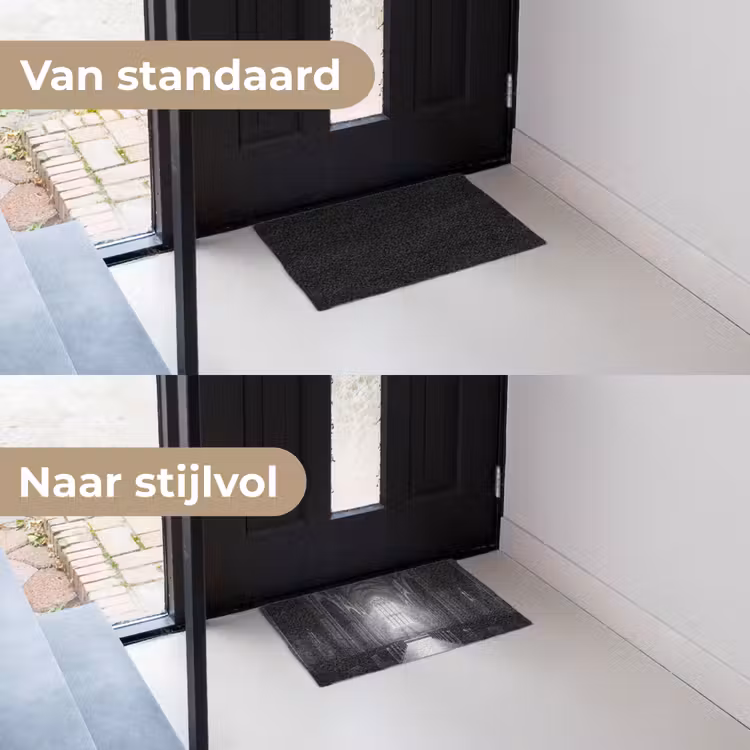Kerk - Interieur - Lichtstralen - Architectuur - Klassiek Deurmat klein -voor-na_NL
