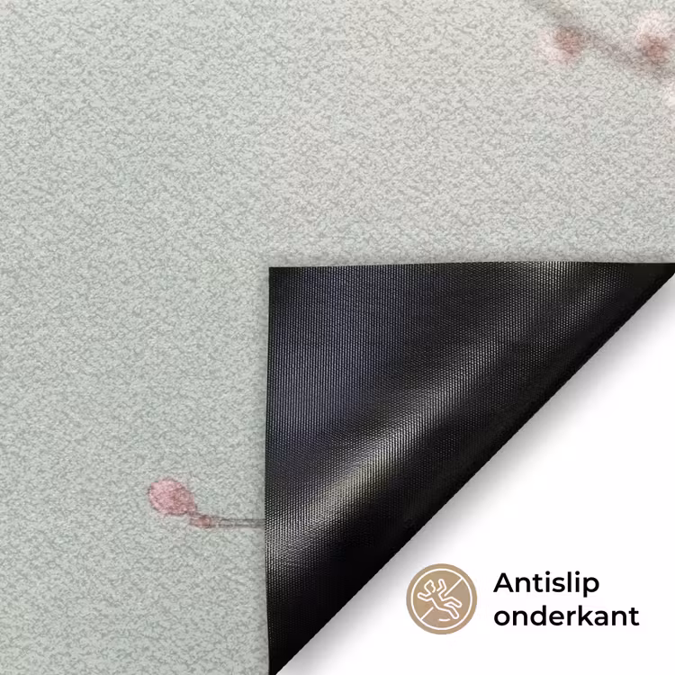 Kersen - Bloesem - Groen Deurmat klein -antislip_NL