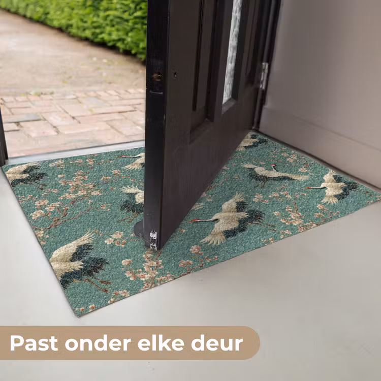 Kersenbloesem - Kraamvogels - Groen Deurmat klein 898 -USP_NL