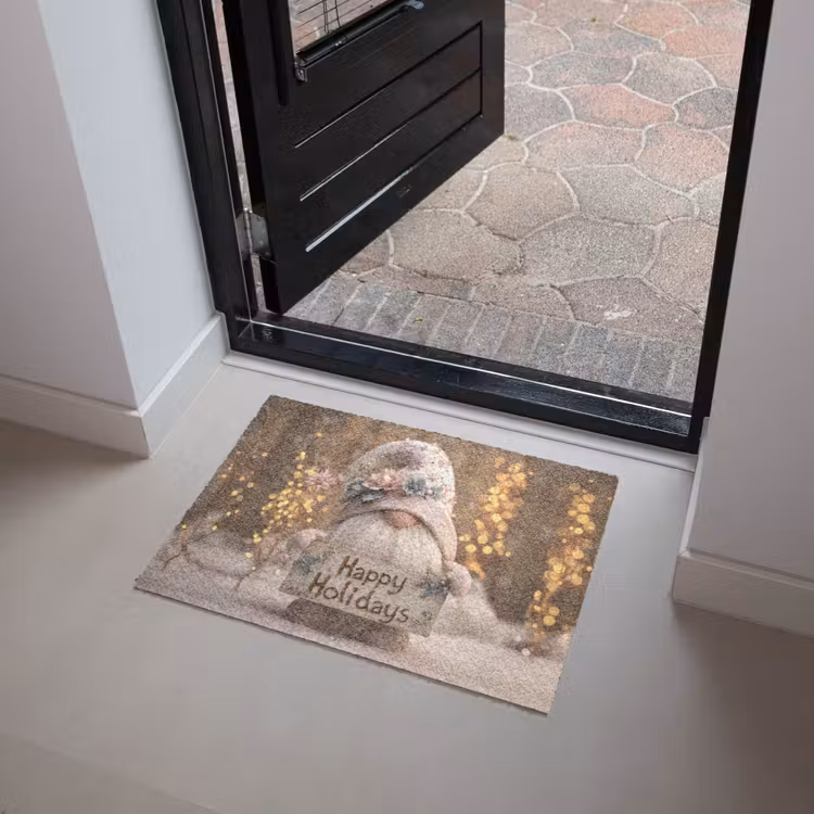 Kerst - Gnome - Bord - Kleurrijk Deurmat klein -sfeer5