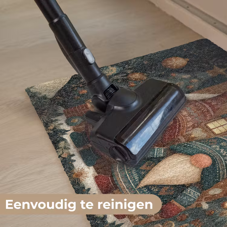 Kerst - Gnomen - Peperkoekhuisje - Rood - Groen Deurmat klein -reinigen_NL