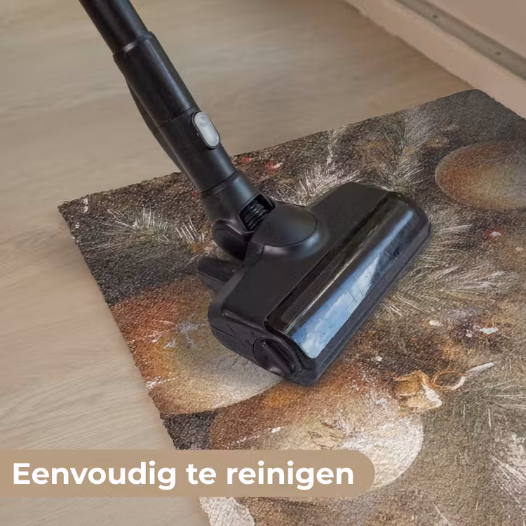 Kerst - Kerstballen - Beige - Goud Deurmat klein -reinigen_NL