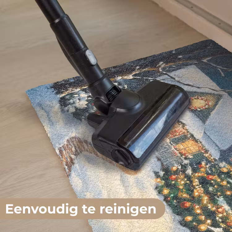 Kerst - Kerstboom - Winter - Huis - Sneeuw Deurmat klein -reinigen_NL