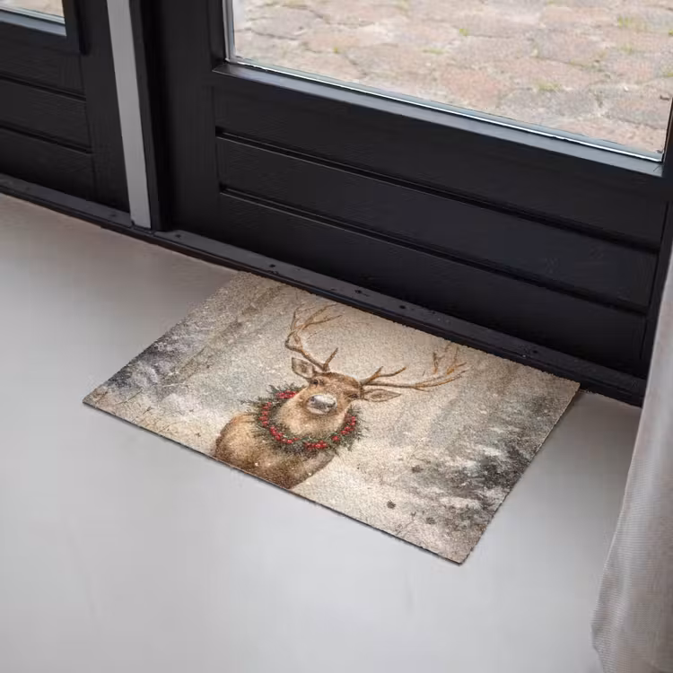 Kerst - Rendier - Winter - Krans Deurmat klein -sfeer2