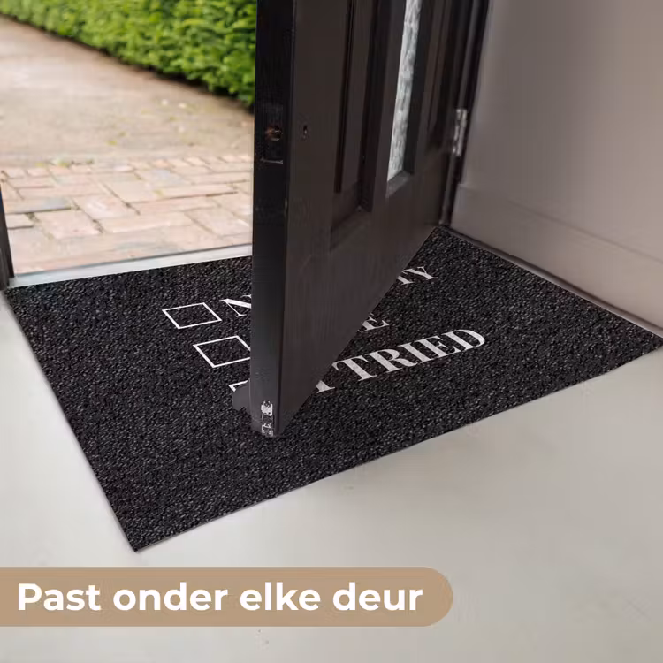 Kerst - Zwart - Wit - Quote - Grappig Deurmat klein -USP_NL