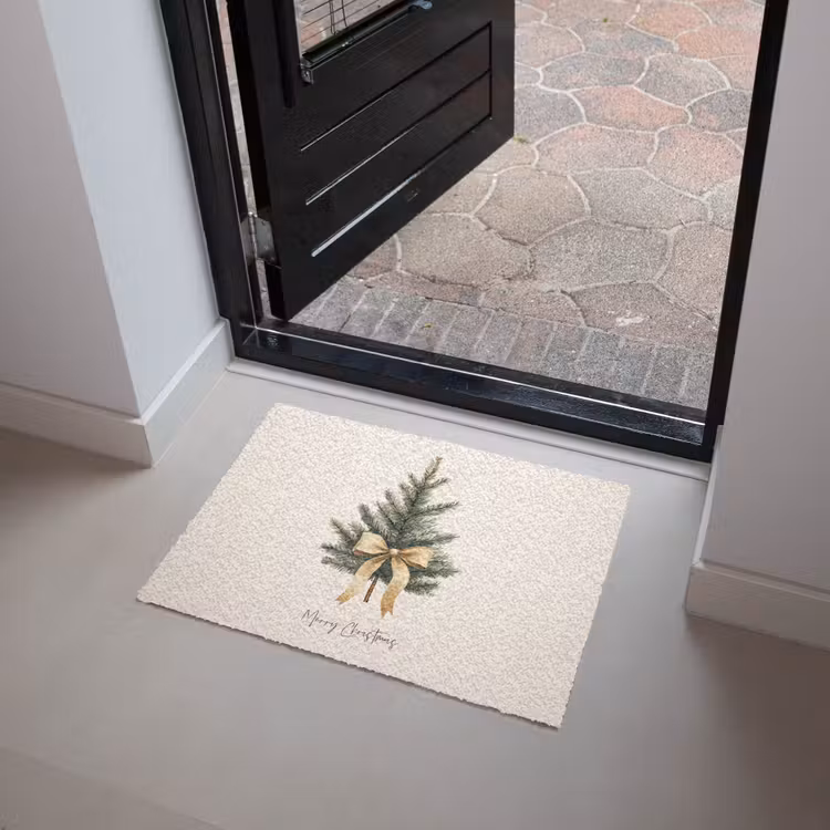 Kerstboom - Kerst - Merry Christmas - Beige Deurmat klein -sfeer5