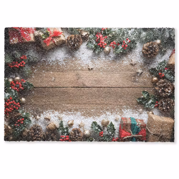 Kerstdecoratie - Geschenken - Hout - Veelkleurig Deurmat klein -zkaufland3d