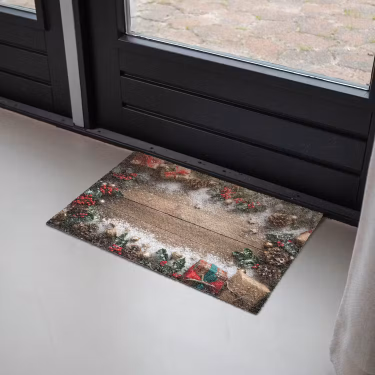 Kerstdecoratie - Geschenken - Hout - Veelkleurig Deurmat klein -sfeer2