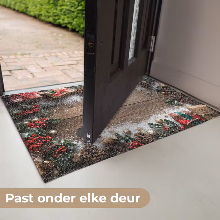 Kerstdecoratie - Geschenken - Hout - Veelkleurig Deurmat klein -USP_NL