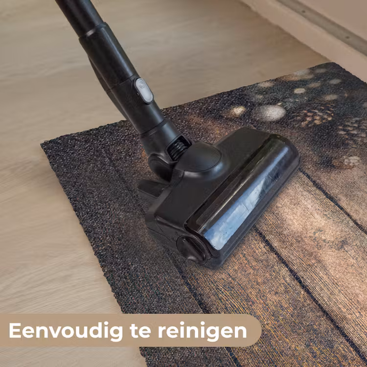 Kerstdecoratie - Houten - Dennenappel - Bruin Deurmat klein -reinigen_NL