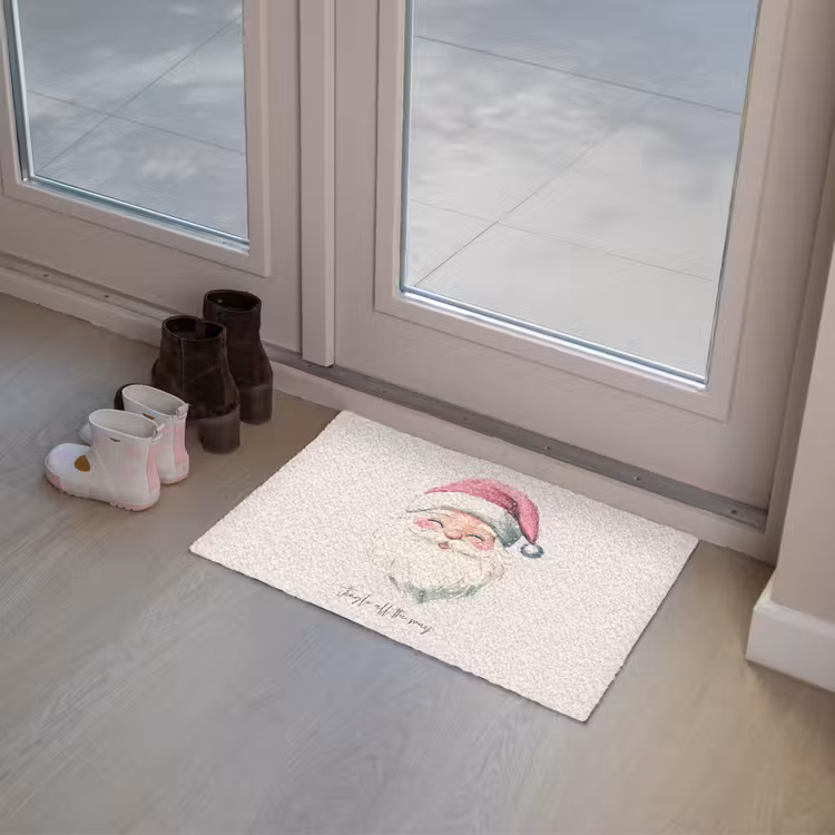 Kerstman - Kerst - Quote - Beige Deurmat klein -sfeer3