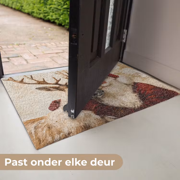 Kerstman - Rendier - Kerst - Christmas Deurmat klein -USP_NL