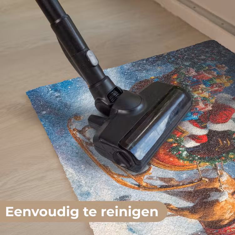 Kerstman - Rendier - Kerst - Sneeuw Deurmat klein -reinigen_NL