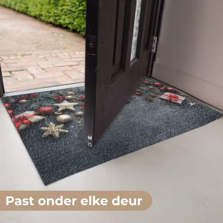 Kerstomlijsting - Hulst - Kleurrijk Deurmat klein -USP_NL