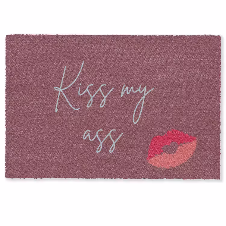 Kiss my ass - Lip - Bordeaux Deurmat klein -zkaufland3d