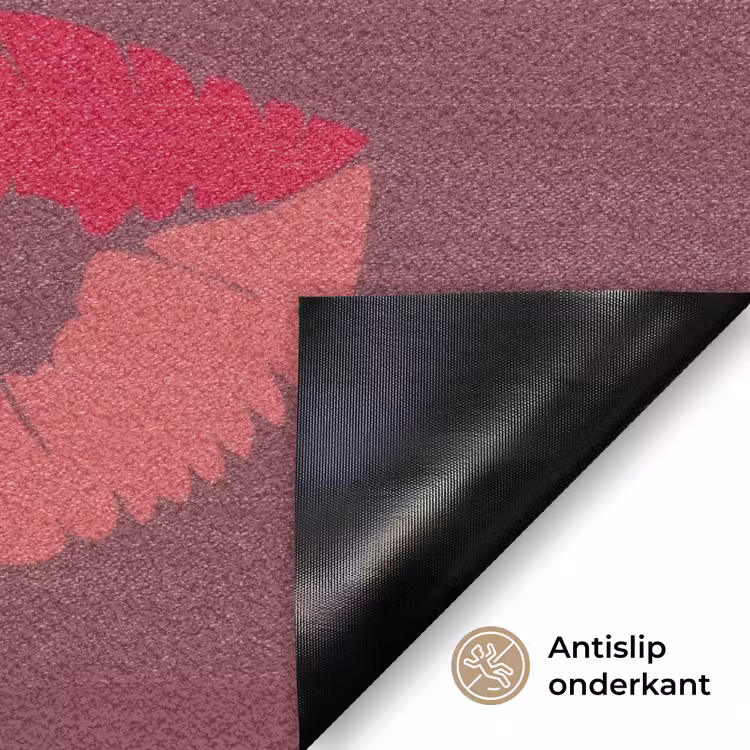 Kiss my ass - Lip - Bordeaux Deurmat klein -antislip_NL