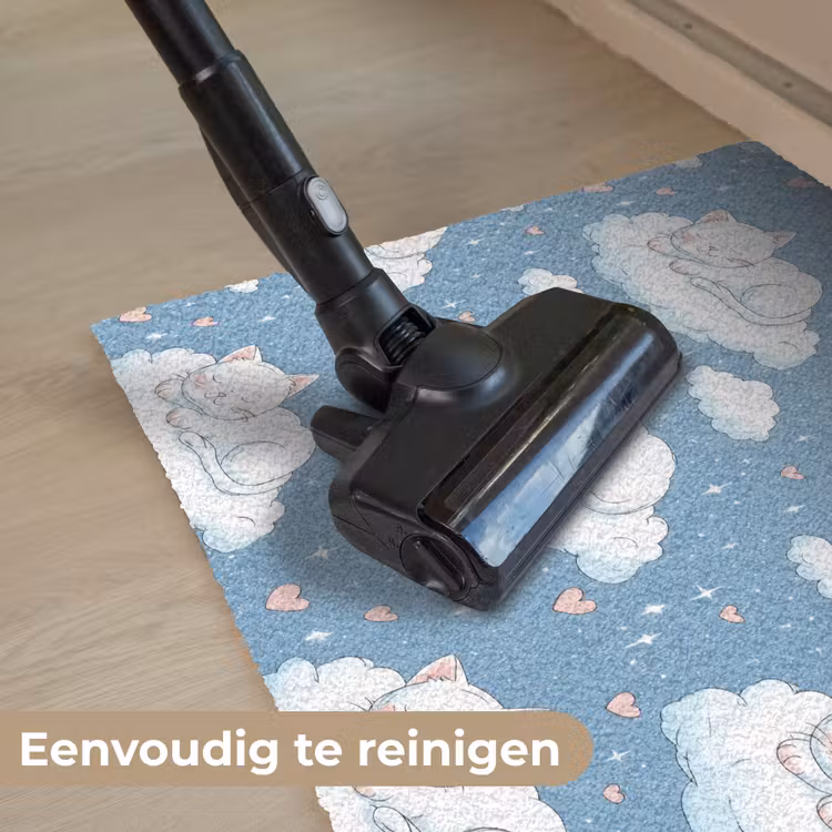 Kitten - Wolken - Blauw Deurmat klein 898 -reinigen_NL