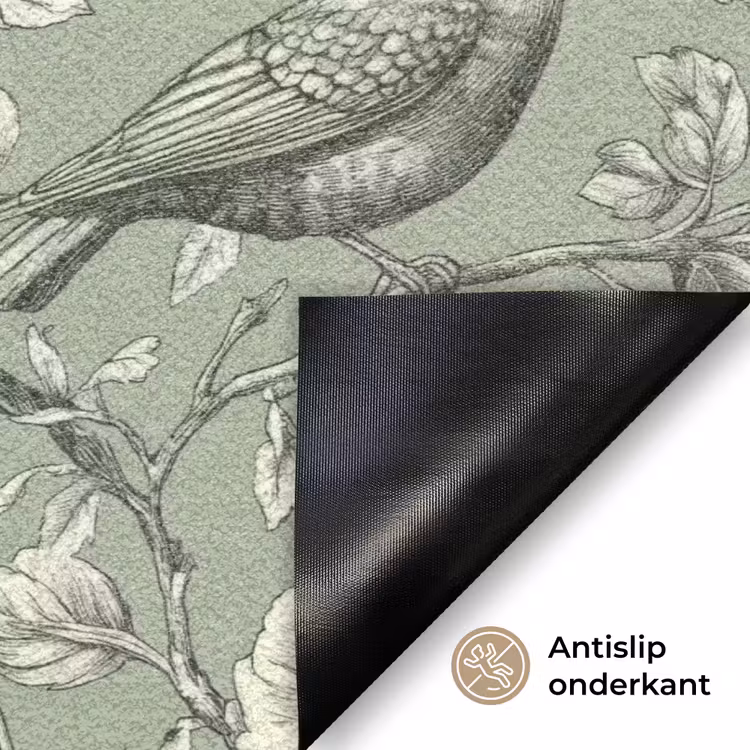 Klassiek - Botanisch - Groen Deurmat klein 898 -antislip_NL