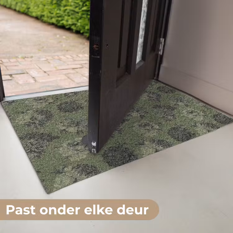 Klassiek - botanisch - olijfgroen - bloemen Deurmat klein 898 -USP_NL