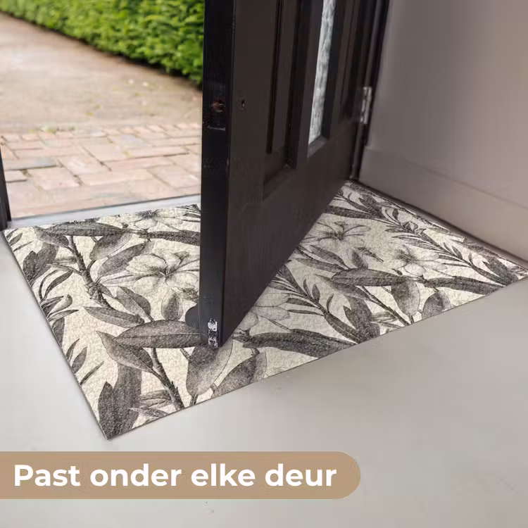 Klassiek - Botanisch - Zwart - Beige Deurmat klein 898 -USP_NL