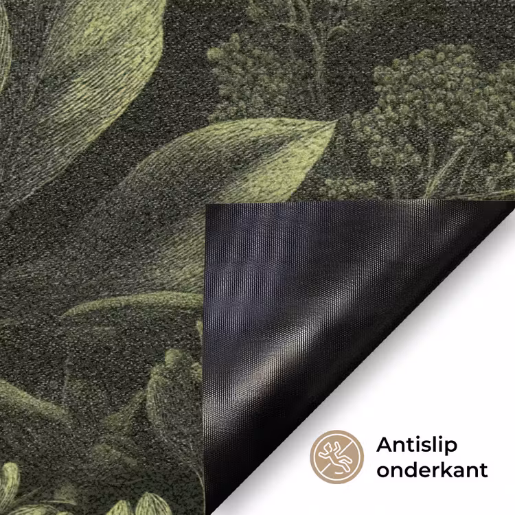 Klassiek - Donker - Botanisch - Planten Deurmat klein 898 -antislip_NL