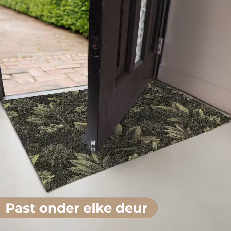 Klassiek - Donker - Botanisch - Planten Deurmat klein 898 -USP_NL